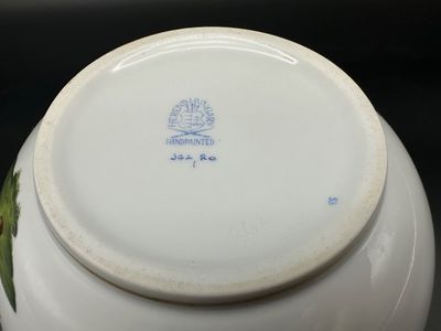 Vintage Herend Hungary Large Hand Painted Porcelain Bowl