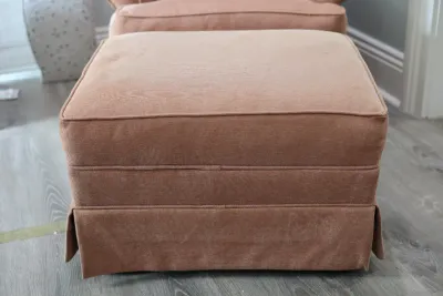 Upholstered Armchair with Matching Ottoman