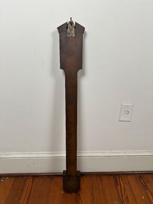 Antique English Mahogany Inlaid Mercury Stick Barometer
