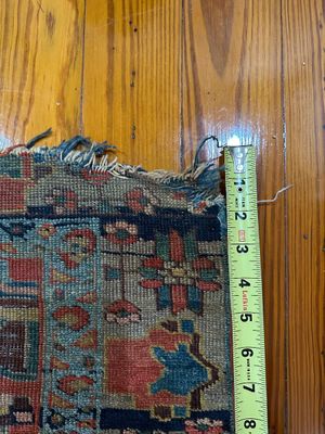 Antique Persian Heriz Serapi Wool Rug - 4' x 6'4"