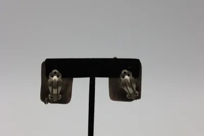 Two Pairs Sterling Silver Clip-On Earrings