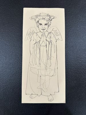 Casselli- Three Original Angel Drawings / Holiday Cards – From the Estate of New Orleans Art Patron Sonny Norman