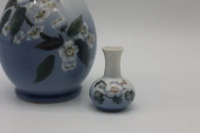 Pair of Royal Copenhagen Apple Blossom Porcelain Vases