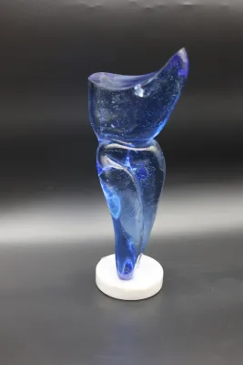Maurice Alvarado “Blue Torso” Blown Glass Sculpture