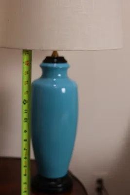 Pair of Turquoise Blue Table Lamps