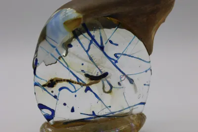 Gene H. Koss “Shape” 1986 Art Glass Sculpture