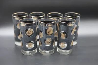 Libbey 22K Gold Coin Highball Glasses