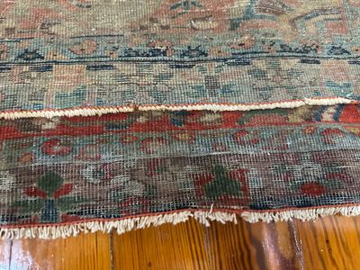 Antique Persian Heriz Serapi Wool Rug - 4' x 6'4"