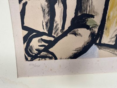 Fernand Léger (1881–1955) “Une Partie de Campagne (The Couple)” Signed & Numbered Color Lithograph 434/450