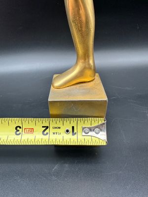 Modernist Gilt-Metal Surrealist Leg Sculpture