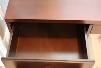 Traditional Wood Writing Desk with Drawers