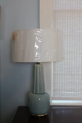 Contemporary Table Lamp with Fluted Detail
