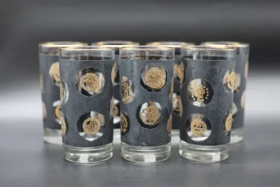 Libbey 22K Gold Coin Highball Glasses