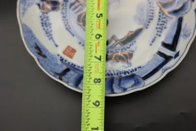 Antique Japanese Arita / Imari Blue & White Porcelain Dish