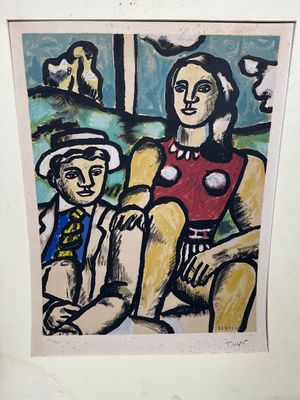 Fernand Léger (1881–1955) “Une Partie de Campagne (The Couple)” Signed & Numbered Color Lithograph 434/450