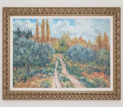 ABSTRACT NATURE PAINTING SIGNED BY ARTIST