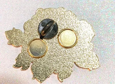 """NEW ARRIVAL""" Cute "PANDA IN A PINK FLOWER" PIN (1¾"") with Black Ears & Eyes...