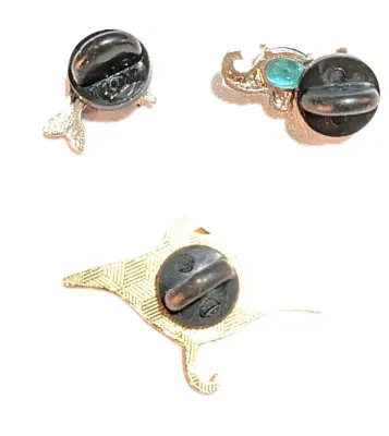 ***NEW ARRIVAL*** Collection of 3 PINS--"Assortment of OCEAN CREATURES" (½") with Hammerhead Shark, Seahorse & Dolphin...