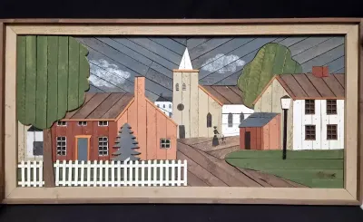 WOODEN LATH FOLK ART