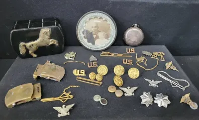 VINTAGE PAPERWEIGHT, WAR MEMORABILIA AND MORE