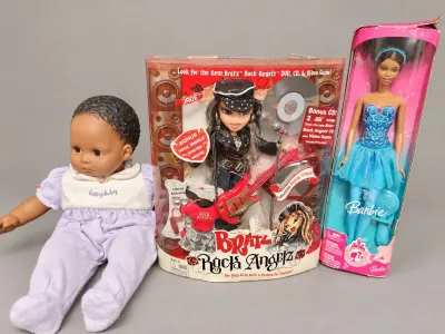 BRATZ ROCK ANGELZ JADE, MATTEL BARBIE BALLERINA (#N5238), AND  AMERICAN GIRL BITTY BABY 
