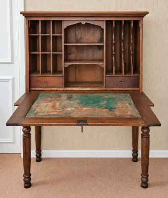 ANTIQUE DROP FRONT WRITING DESK