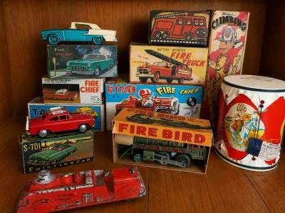 VINTAGE TOYS AND EMPTY VINTAGE TOY BOXES