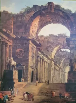 "THE FOUNTAINS" LARGE PRINT BY HUBERT ROBERT