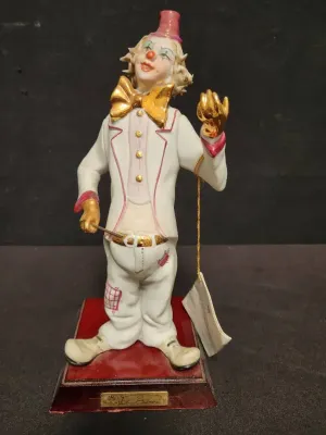 VITTORIO SABADIN PORCELAIN CLOWN SCULPTURE 