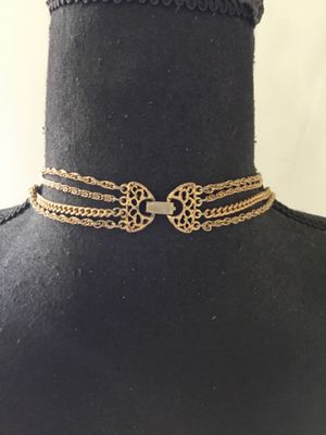 Vintage, goldtone statement, necklace