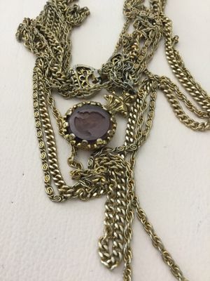 Vintage, goldtone statement, necklace