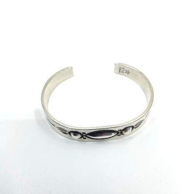 Edison Sandy Smith Sterling Silver Native American Style Cuff Bracelet