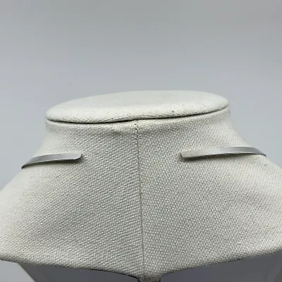 3035 Vintage Ed Levin Sterling Silver Modernist Collar Choker Necklace – 16"