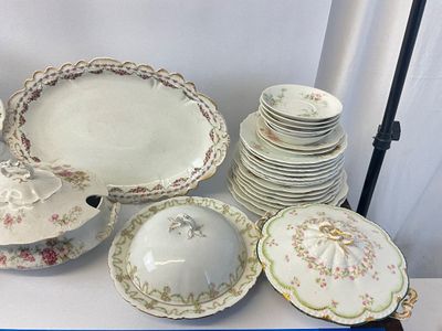 3718 Antique Haviland & Co. Limoges France Porcelain Dinnerware Set