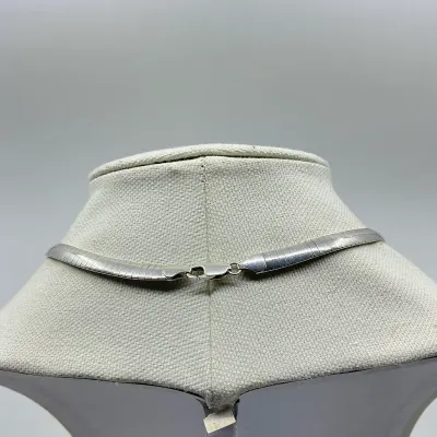 3040 Sterling Silver 6mm Omega Flex Collar Necklace – 16", 24.8 Grams