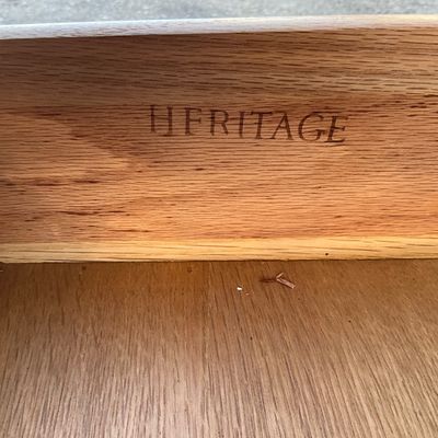 3707 Vintage Heritage 'Bayberry' Wooden Chest with Drop-Front Storage