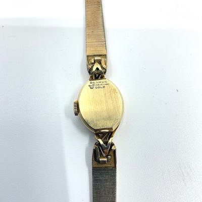 Vintage Benrus 14K Gold Women's Cocktail Watch