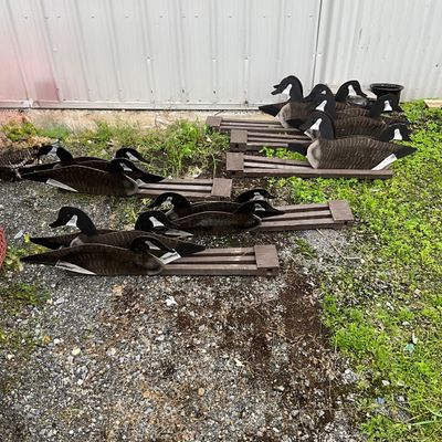 Vintage Canada Goose Silhouette Folding Field Decoys