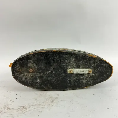 3653 Vintage Hand-Carved Wooden/Cork Speckled-Head Duck Decoy – Weathered Working Decoy