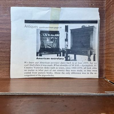 3699 Antique Country Victorian American Secretary Desk