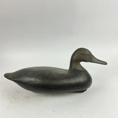 3656 Vintage Hand-Carved Wooden Duck Decoy – Mid-Century American Waterfowl Style