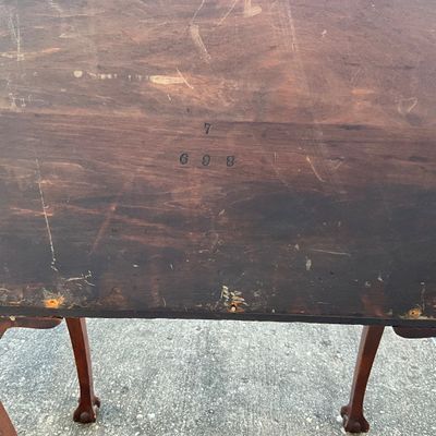3696 Antique Chippendale Style Carved Slant Front Writing Desk