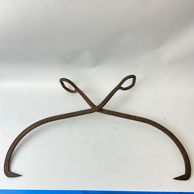 Antique Hand-Forged Iron Ice Tongs