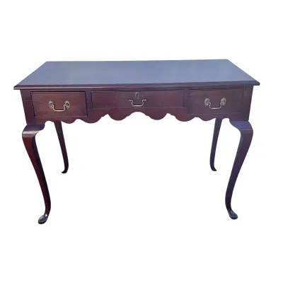 3697 Vintage Queen Anne Style Mahogany Writing Desk