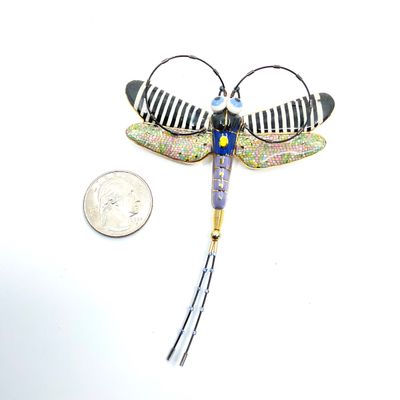 Erh-Ping Tsai for Jewelry 10 Whimsical Ceramic Dragonfly Brooch Pin