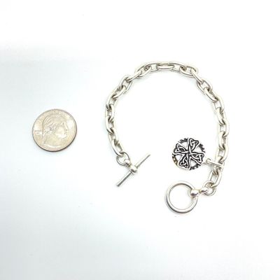 Prochain Sterling Silver Celtic Cross Toggle Bracelet