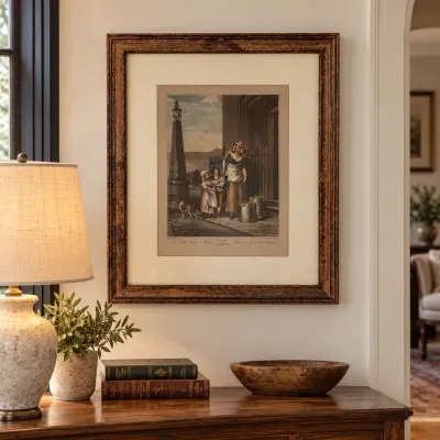 Antique "Cries of London" Engraving - "Milk Below, Maids"