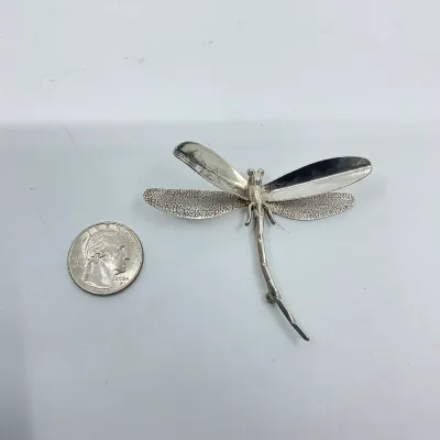 3022 Mexican Sterling Silver Dragonfly Brooch – 12.4g