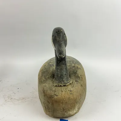 3654 Vintage Hand-Carved Canada Goose Decoy – Heavily Weathered