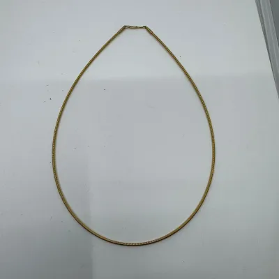 3002 14K Yellow Gold Rounded Omega Flex Necklace – 17" – 11.5 Grams